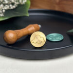 Round Brass Cloud Wax Stamp Head by Zuboc