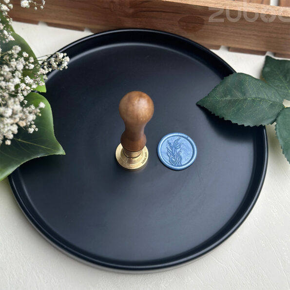 Elegant fern design wax seal stamp -3