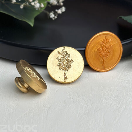 Elegant Flower Cluster Design on Brass Wax Stamp Head by Zuboc