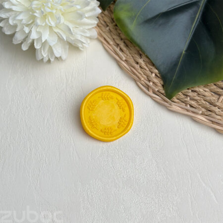 Yellow Gooseberry Wreath Wax Seal 3 cm by Zuboc