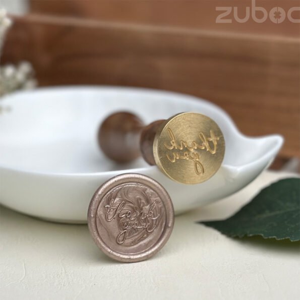 Handwritten thank you design wax seal stamp
