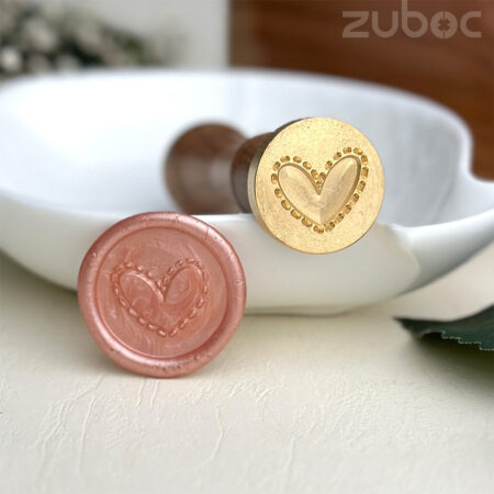 Heart design wax seal stamp