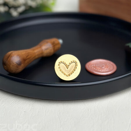 Brass Heart Wax Stamp Head 2.5cm by Zuboc for Elegant Invitations and Crafts"