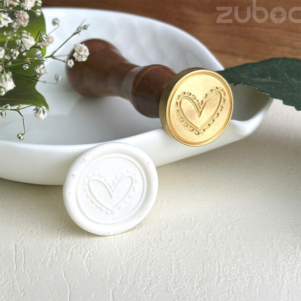 Heart design wax seal stamp