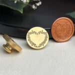 Heart Wreath Wax Stamp Head – Brass | Zuboc