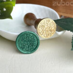 Henna Design Wax Stamp with Teak Wood Handle | Zuboc