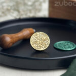 Henna Design Wax Stamp with Teak Wood Handle | Zuboc