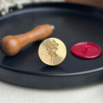 Inflorescence design Brass Wax Stamp Head by Zuboc for elegant crafts and invitations"