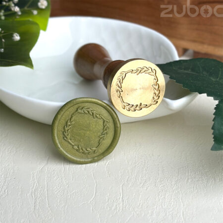 Leaf wreath wax seal stamp