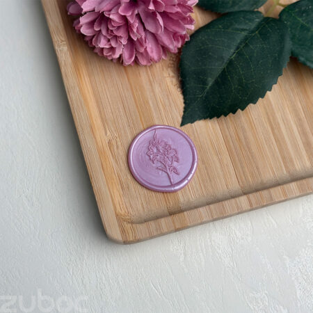 "Lilac Lily Wax Seal 3cm by Zuboc"