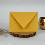 Counter flap envelope with foil – C6 in yellow color, premium foiled envelopes