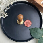 Moss Rose Wax Stamp with Teak Wood Handle | Zuboc