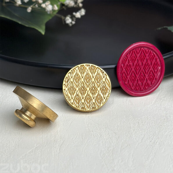 Intricate Motif Design Brass Wax Stamp Head by Zuboc