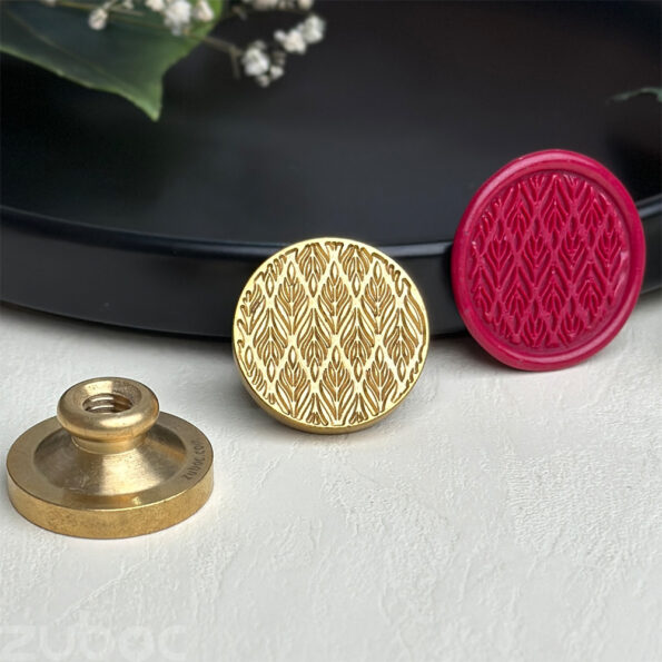 Intricate Motif Design Brass Wax Stamp Head by Zuboc