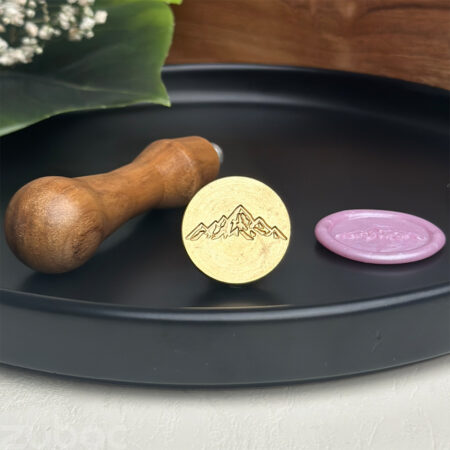 Brass Mountain Design Wax Stamp Head by Zuboc for crafting and invitations