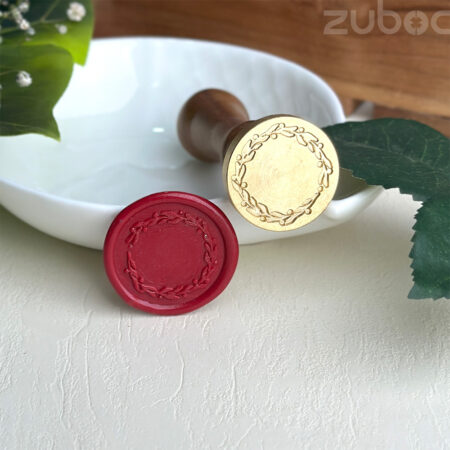 Olive wreath custom wax stamp