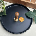 Orange Slice Wax Stamp – Brass with Teak Wood Handle