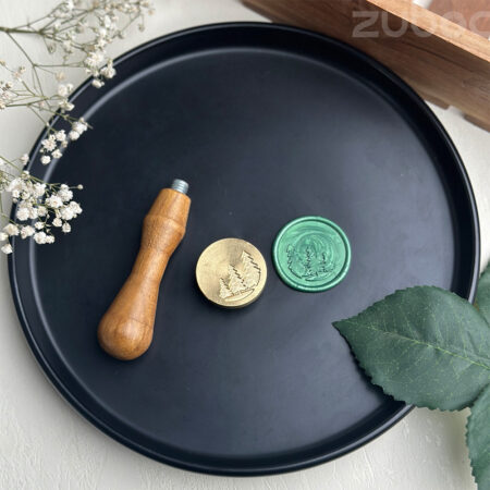 Pine custom wax stamp with wooden handle-1