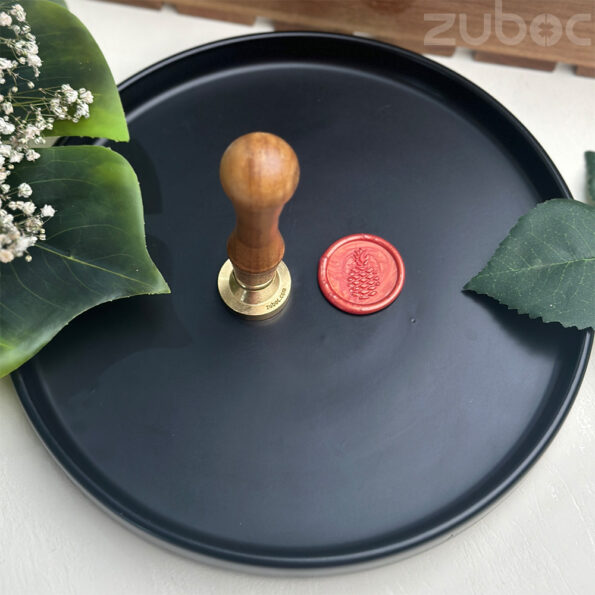 Pineapple custom wax stamp with wooden handle-3