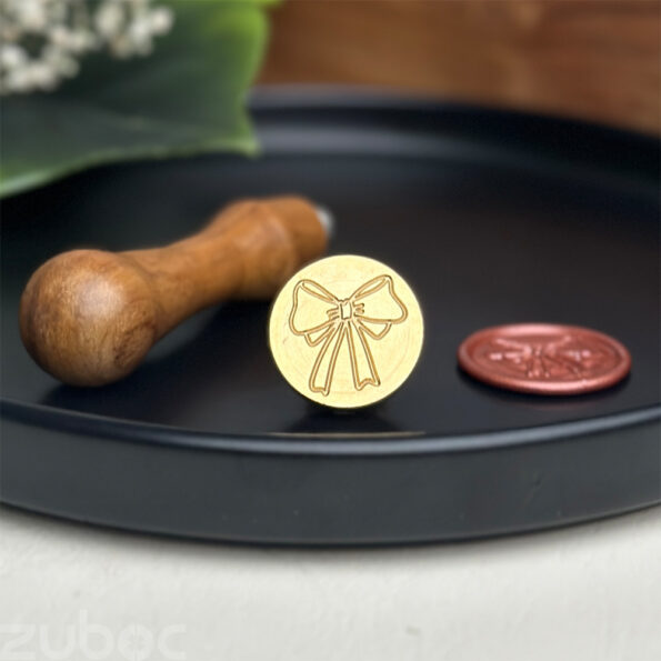 Elegant Ribbon Wax Stamp Head in Brass for Crafts and Sealing