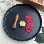 Rose Wax Stamp with Wooden Handle for Crafting and Invitations