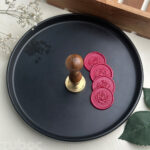 Rose Wax Stamp with Wooden Handle for Crafting and Invitations