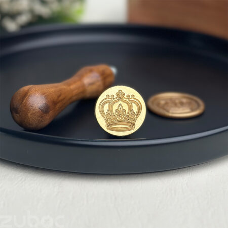 Elegant Royal Crown Design Brass Wax Stamp Head from Zuboc