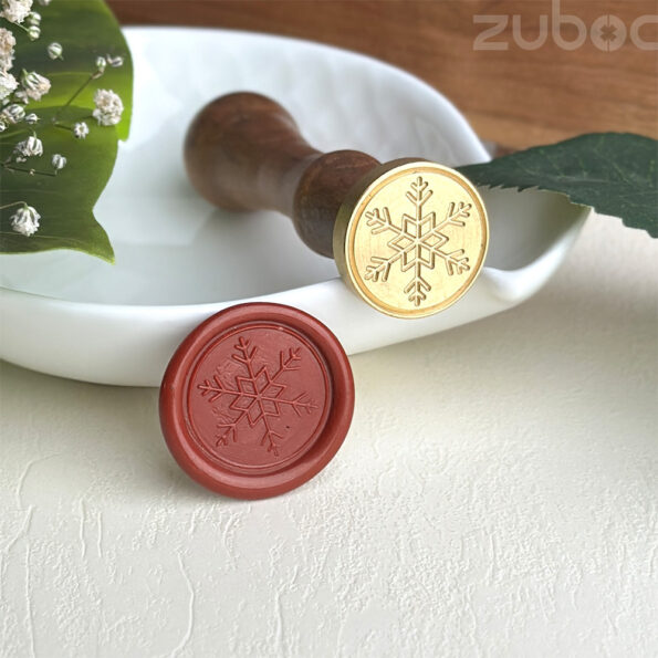 Snowflake design custom wax seal stamp