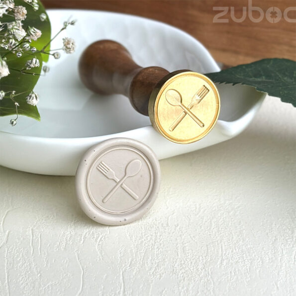 Spoon and fork wax seal stamp