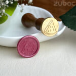 Watermelon custom wax seal stamp with a wooden handle