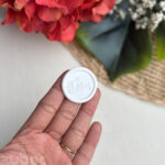 Elegant snow white Wedding Wax Seal by Zuboc for wedding invitations"