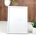 1/2” White Synthetic Fibre A4 Photo Frame | Zuboc