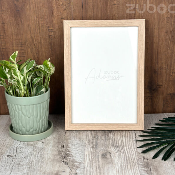 Light Pine Wood A4 Photo Frame by Zuboc, perfect for interior design and birthday gifts.