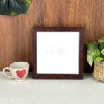 "Coffee Brown Photo Frame 8x8, Warm and Elegant by Zuboc"