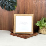 “Textured Pine Wood Photo Frame (8×8”) | Zuboc”