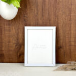 Sleek 1/2" White Photo Frame 8x6 for A5 Size Photos by Zuboc