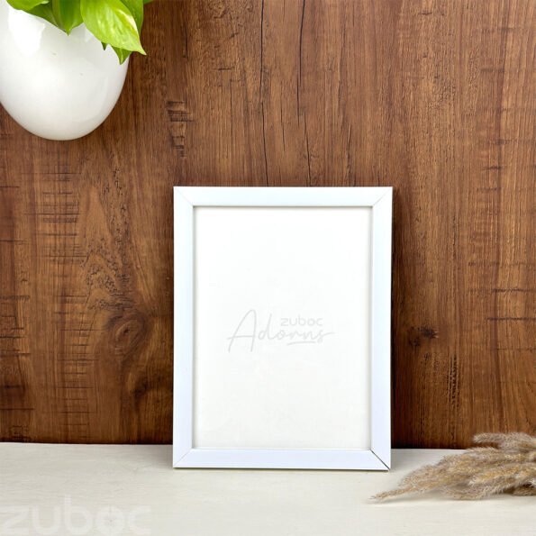 Sleek 1/2" White Photo Frame 8x6 for A5 Size Photos by Zuboc