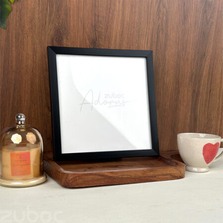 "Plain Black Photo Frame 8x8, Sleek Modern Design by Zuboc"