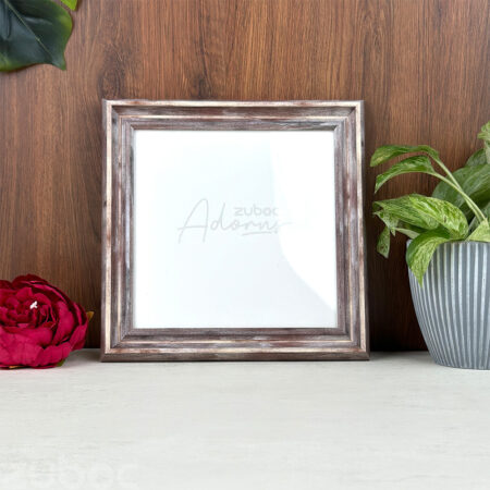 "1-Inch Vintage Wood Photo Frame 8x8, Classic Design by Zuboc"