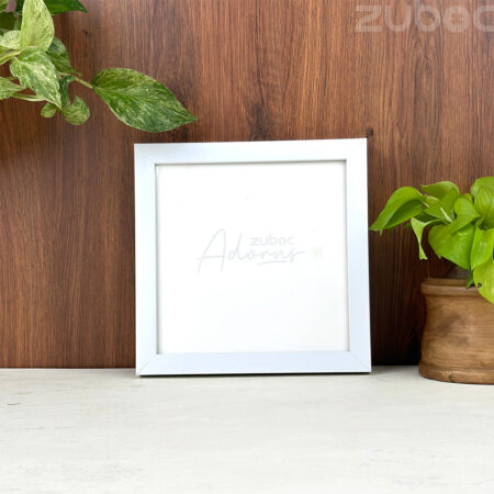 "Thick White Photo Frame 8x8 with a Modern Look by Zuboc"