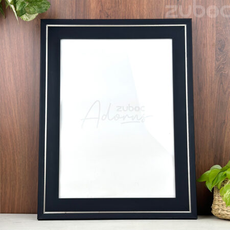 "Sophisticated Black with Silver Lining A3 Photo Frame by Zuboc"