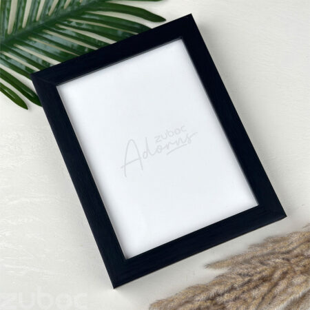 Black Elegance Photo Frame 8x6 for A5 pictures, premium synthetic and acrylic design.