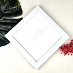 "1-Inch White Photo Frame 8x8, Elegant Simplicity by Zuboc"