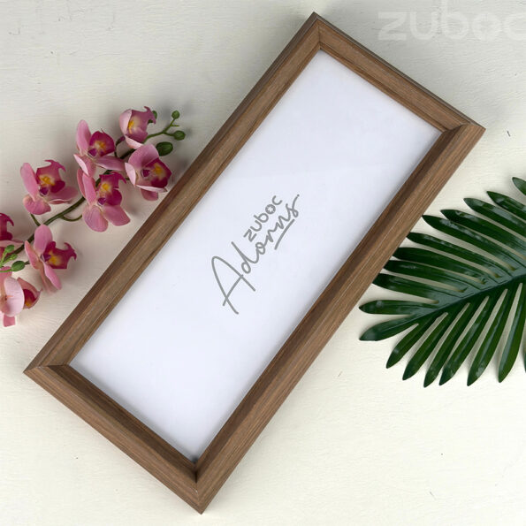 Teak Wood Inspired Synthetic Fibre Photo Frame with Acrylic Glass by Zuboc