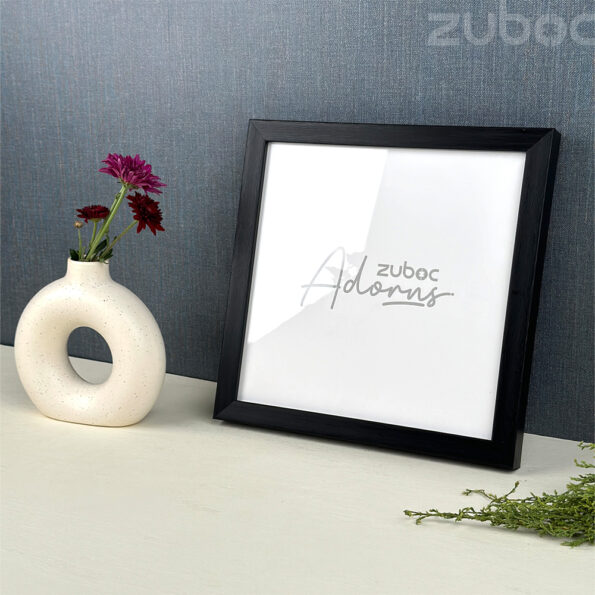 Thick Black Synthetic Fibre Photo Frame with Acrylic Glass by Zuboc