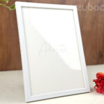 "Elegant 1/2” White Synthetic Fibre A4 Photo Frame on Zuboc"