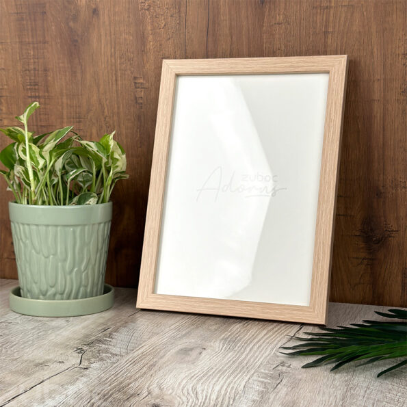 Light Pine Wood A4 Photo Frame by Zuboc, perfect for interior design and birthday gifts.