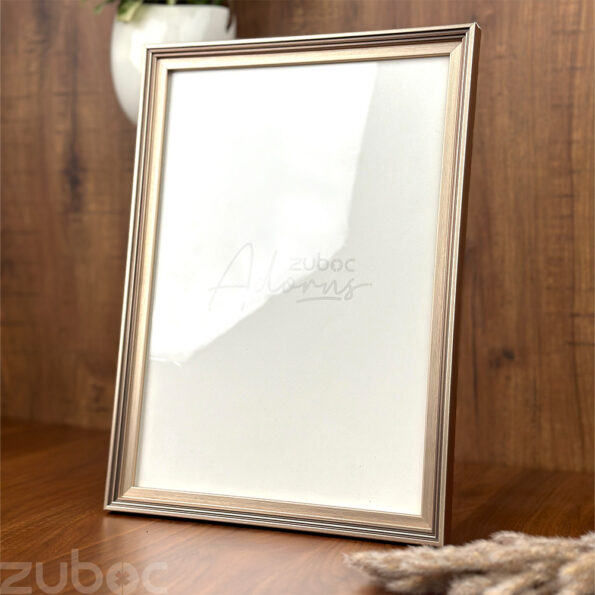 "Elegant Rose Gold Metallic A4 Photo Frame by Zuboc"