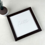 "Thick Dark Brown Photo Frame 8x8, Luxurious Finish by Zuboc"