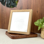 “Textured Pine Wood Photo Frame (8×8”) | Zuboc”